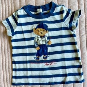 Polo Ralph Lauren Bear Striped Cotton Tee – Baby 6M